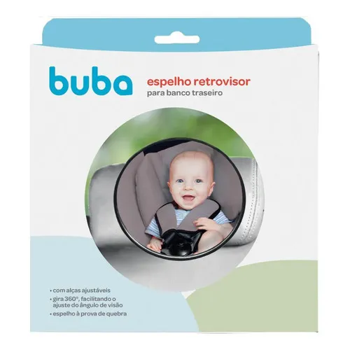 Retrovisor De Bebe Conforto Buba Espelho Interno Redondo