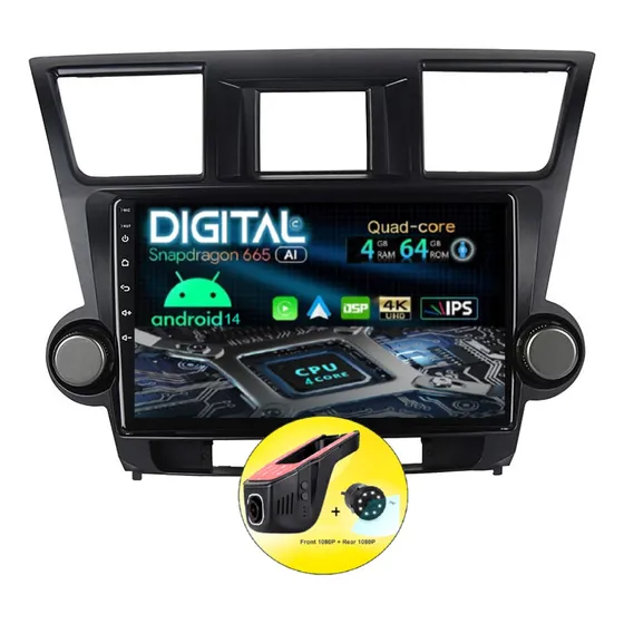 Radio Pantalla Android Toyota Highlander Jbl Y Audio Básico