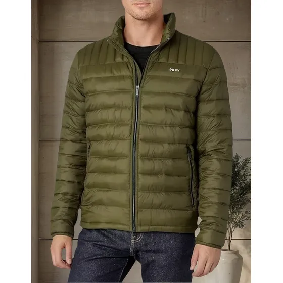 Chamarra Dkny Ultra Loft Color Verde Para Hombre  Original
