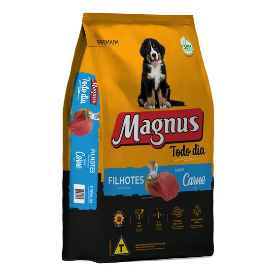 Ração Magnus Premium Para Cães Filhotes Carne 20kg