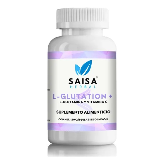 L-glutation + Glutamina Y Vitamina C De 120 Cáp Saisa Herbal