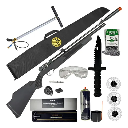 Carabina Pcp Beeman Raider 1331 Madeira 5,5mm + Conjunto Preto 5.5