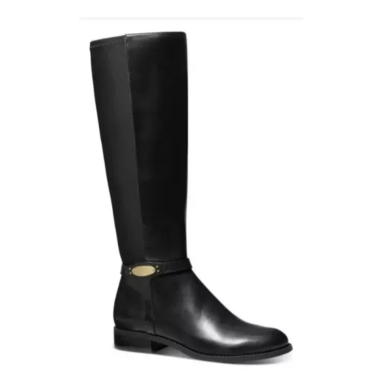 Botas Altas Cuero Michael Kors Traídos De Usa En Liquidación