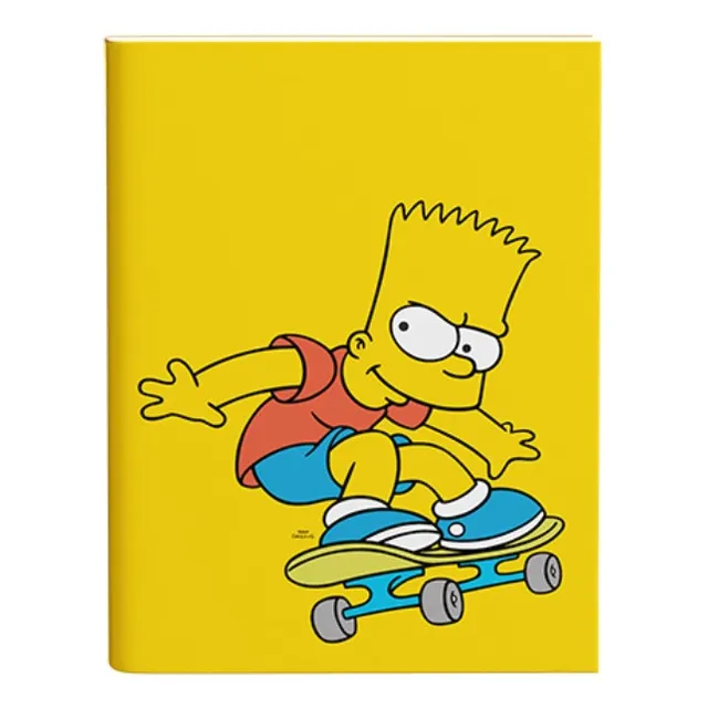 Cuaderno Los Simpson Mooving 16x21 Tapa Flexible Abrochado Color Bart