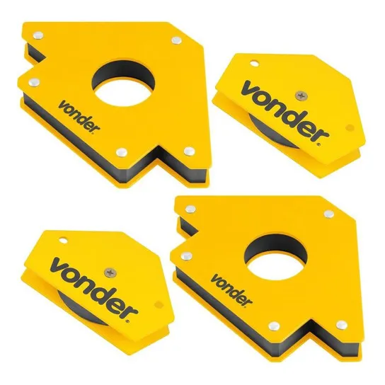 Kit Combo Com 4 Esquadros Magnéticos 10 Kg E 30 Kg Vonder