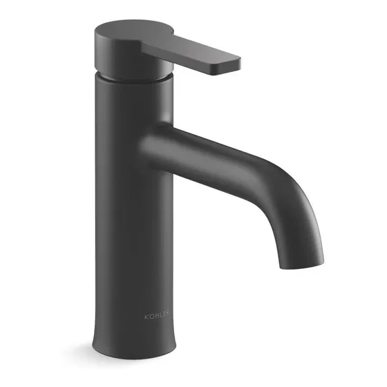 Lavabo Baño Una Sola Manija 1.2 Gpm Color Negro Mate