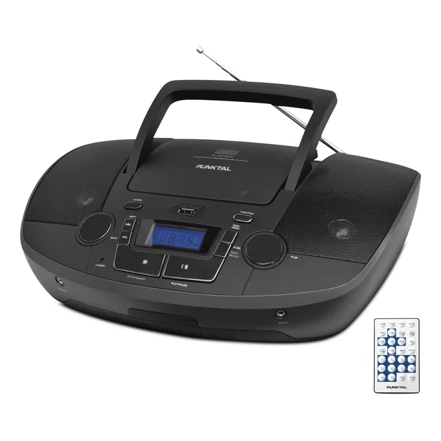 Radio Am Fm Reproductor De Cd Mp3 Usb Bluetooth Negro