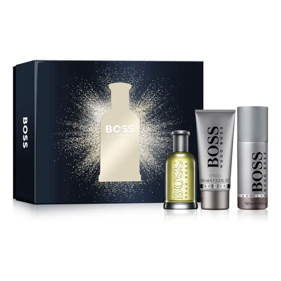 Set Perfume De Hombre Hugo Boss Bottled Edt 100 Ml