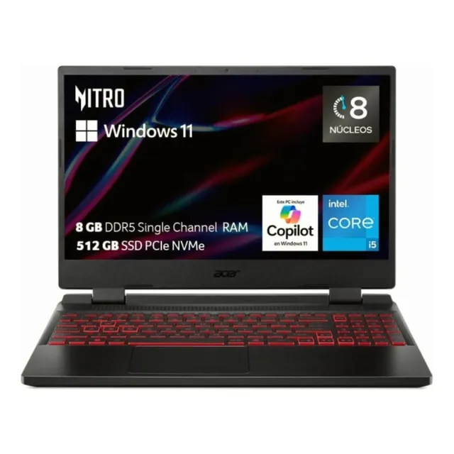 Acer Laptop Gaming Nitro 5 Modelo 2024 Core I5 12th, 8