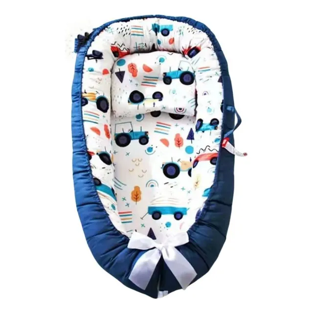 Nido Colecho Cama Bebé Con Almohada, Lindo Diseño, 88*53cm