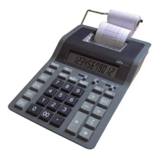 Calculadora Impresora Cifra Pr 1200 220 V 6 V 12 Digitos Color Gris