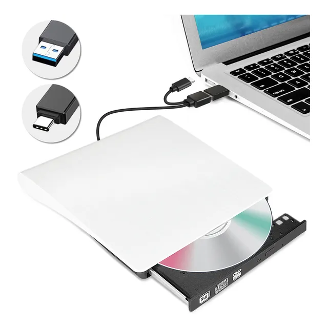 Grabadora Dvd, Lector De Cd Externo Usb 3.0+ Type C Quemador