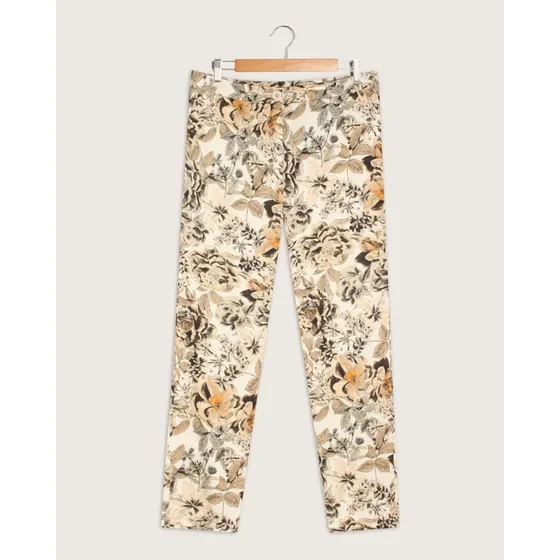 Pantalon Para Mujer Patprimo Color Crema Algodón #3007
