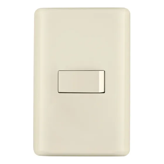 Placa Con Interruptor Sencillo Color Marfil Marca Volteck