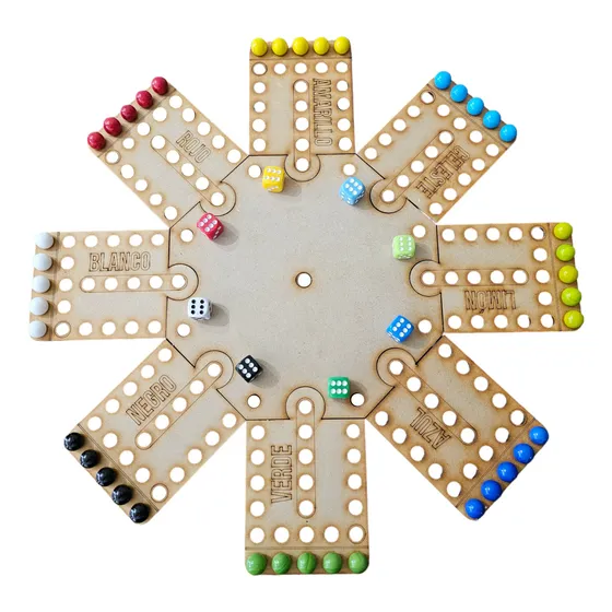 Juego De Mesa No Te Enojes O Ludo De 2 A 8 Jugadores