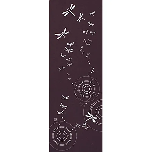 Toalla Mano Libelula Lado Agua Ciruela Oscura 100% Algodon X