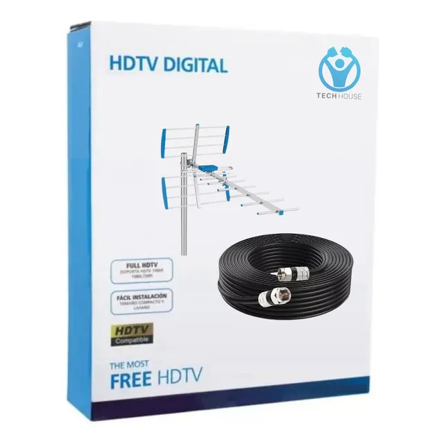 Antena De Techo Para Tv O Led 10 M De Cable Estabilizador