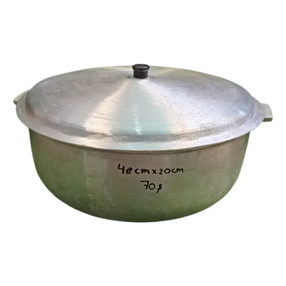Caldero Con Tapa De 48cm X 20cm En Aluminio Tipo Olla