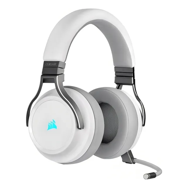 Audífonos gamer inalámbricos Corsair Virtuoso RGB Wireless white