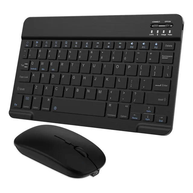 Kit Teclado Mouse Para Tablet iPad Galaxy Celular Bluetooth