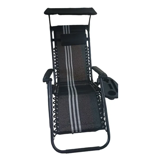 Silla Tumbona Reclinable Gravity Chair C/ Toldo Y Portavasos