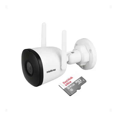 Câmera De Vídeo Intelbras Im5 Sc Full Hd Externa Cartao 64gb Branco