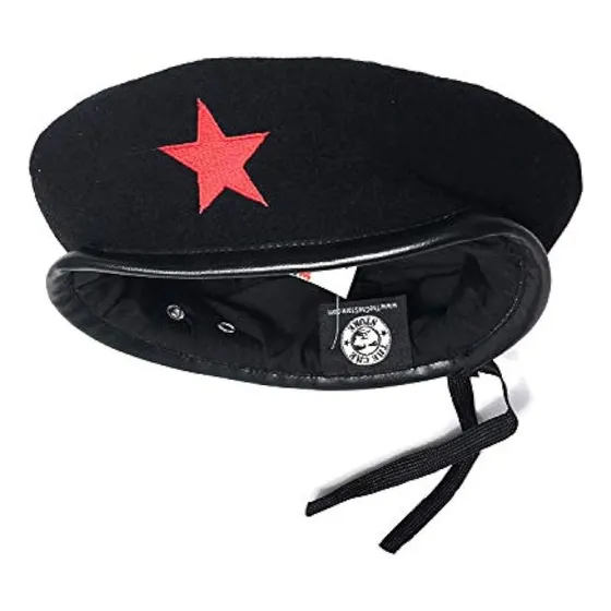 Tienda Che Guevara Boina Negra Militar Con Estrella Roja