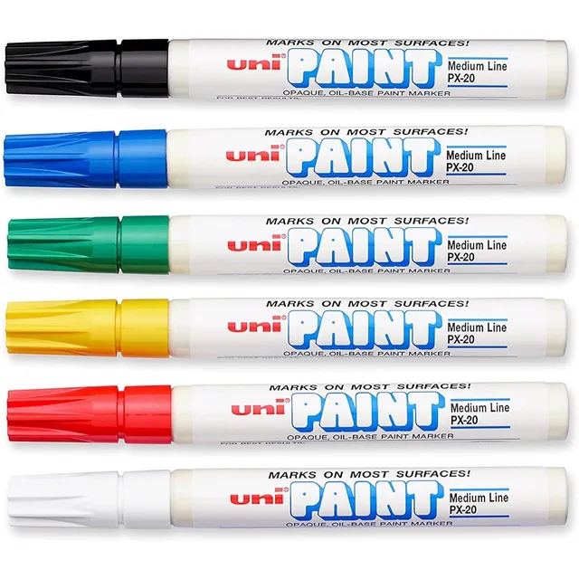 6 Plumones De Pintura Acrílica Posca Uni Paint Marcador Px20