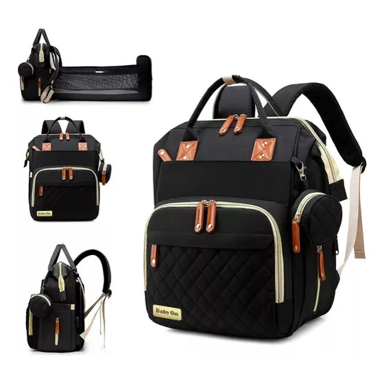 Morral Pañalera Tipo Cuna Con Cambiador 3 En 1 Usb