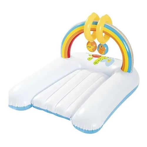 Cambiador de colchón inflable Bestway 52241 Baby Rainbow, color blanco
