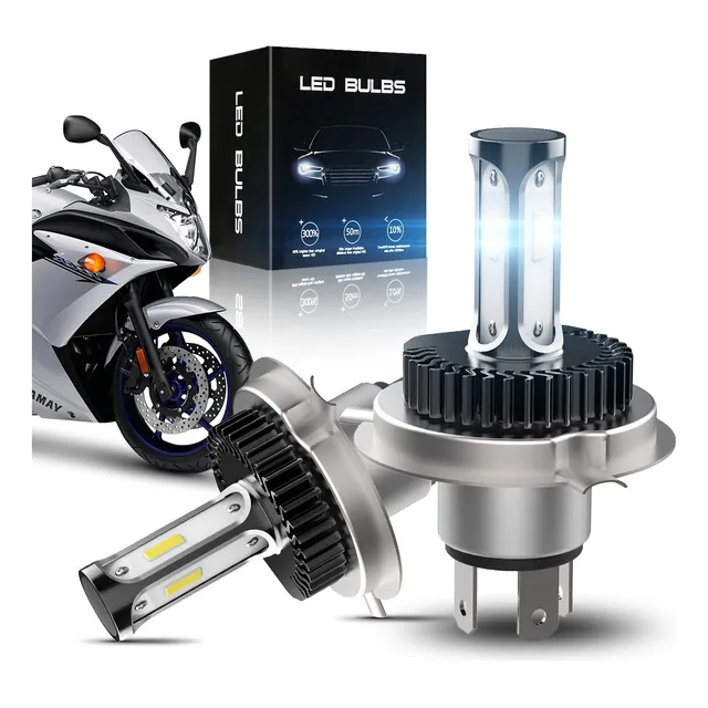 Kit De Focos Led De H4 Para Luz Alta Y Baja Antiniebla 2pz