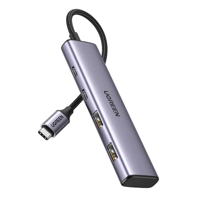 Hub Usb-c 4 En 1 Cm473 Ugreen 2 Usb-a 3.0 Y 2 Usb-c 5gbps