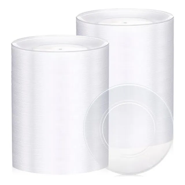 Platos Postre Transparentes Desechables Uds