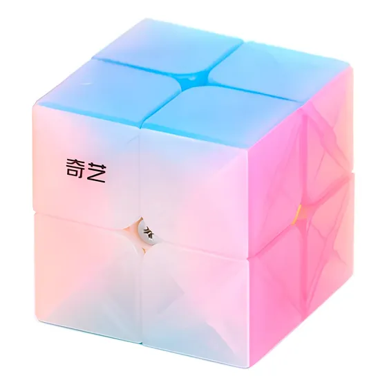 Cubo 2x2 Jelly Color Gelatina Qiyi Toys Original Lubricado Stickerless Semi Transparente Colores Pastel Claros Puzzle 3d Novedoso Antiestrés De Lógica Qy Profesional De Velocidad