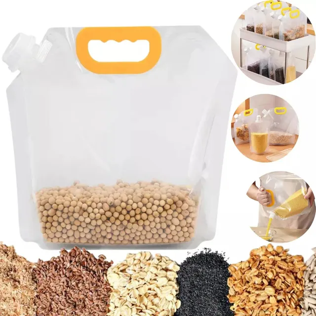 P Kit De 10 Sacos Armazenar Cereais Grãos Farinha Líquidos
