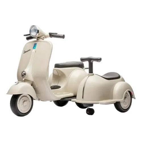 Moto A Batería Para Niños Con Sidecar Licencia Vespa