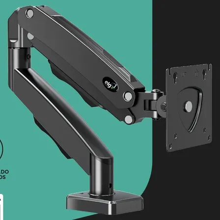 Suporte Articulado de Mesa F80N com Pistão a Gás para Monitores de 17'' a 35'' Ergonômico