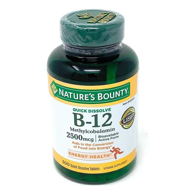 Vitamina B-12 2500mcg Nature's Bounty 300 Fast Disolución