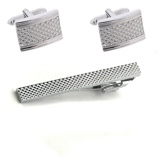 Juego Mancuernillas Gemelos Pisacorbata Acero Corbata Hombre