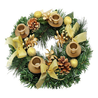 Vela Widget Christmas Con Corona Navideña De 12 Pulgadas Vela Widget Christmas Con Corona Navideña De 12 Pulgadas