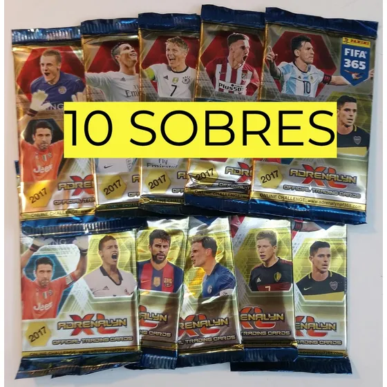10x Sobres Sellados Adrenalyn Fifa 365 2017