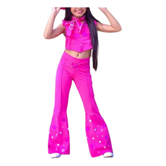 Disfraz Conjunto Para Niña Modelo Barbie Vaquera 