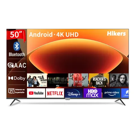 Smart Tv Hikers 50  Fhd Android Negro, Control Remoto