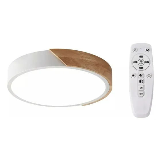 Luminaria Plafón Nordico Led 40cm 3 Modo Frío/natural/calido