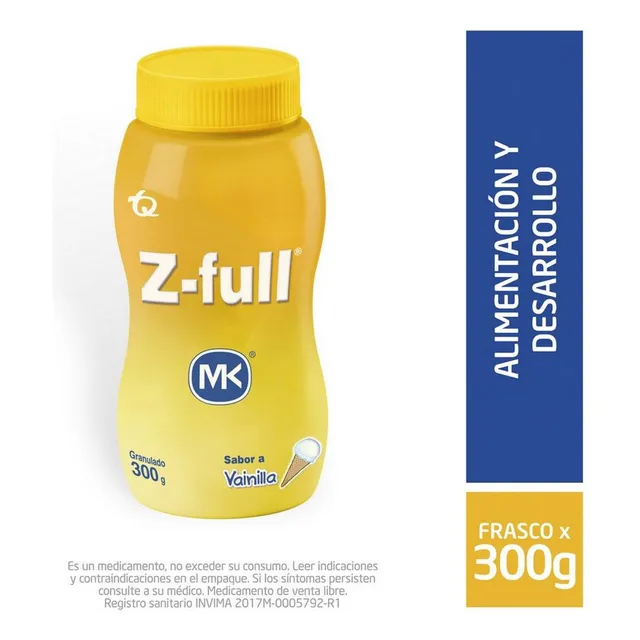 Z-full Mk Vainilla | Multivitamínico Con Zinc | 300 Gr