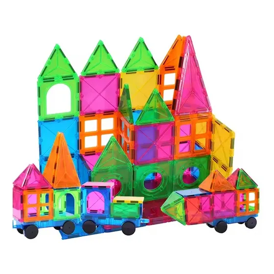 Bloques De Construcción Magnéticos Forma Geométrica 100 Pcs