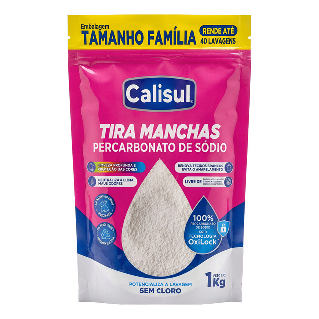 Tira Manchas Percarbonato Calisul Brancas E Coloridas - 1kg