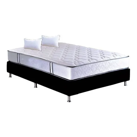 Colchon Semiortopedico + Base Cama + 2 Almohadas 120x190 