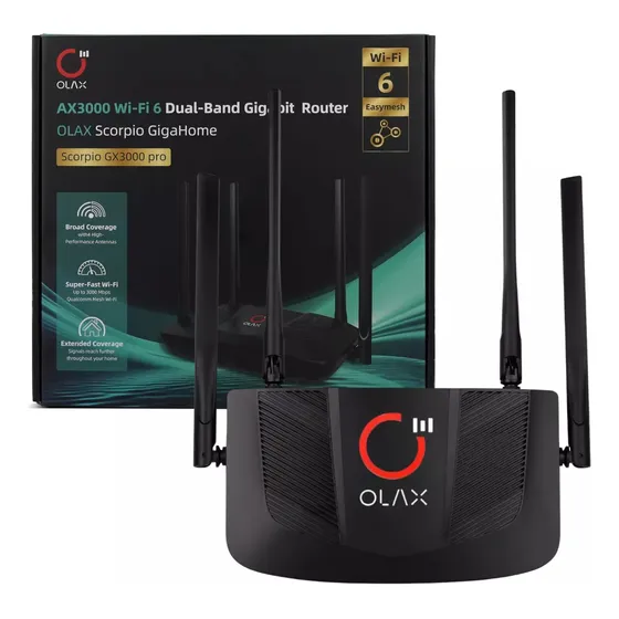 Router Ax3000 Gigabit Mesh  Wifi 6 Olax Scorpio Gx3000 Pro