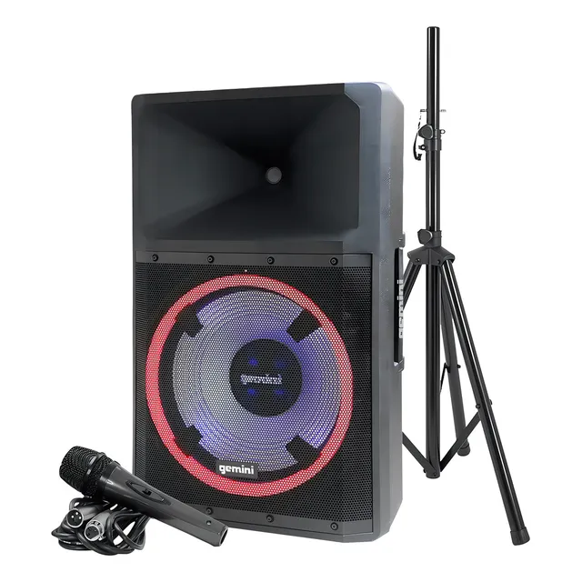 Bocina Gemini GSP-L2200PK portátil con bluetooth negra